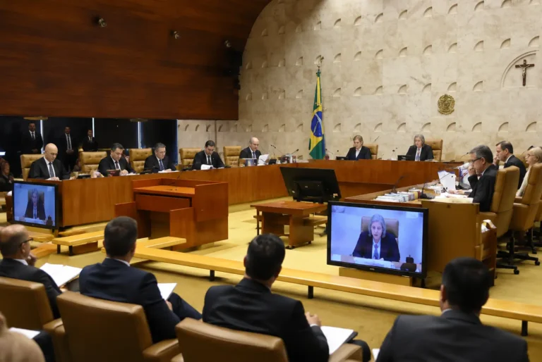 Plenário do STF, que julga o Tema 843 sobre crédito presumido de ICMS na base do PIS e da Cofins